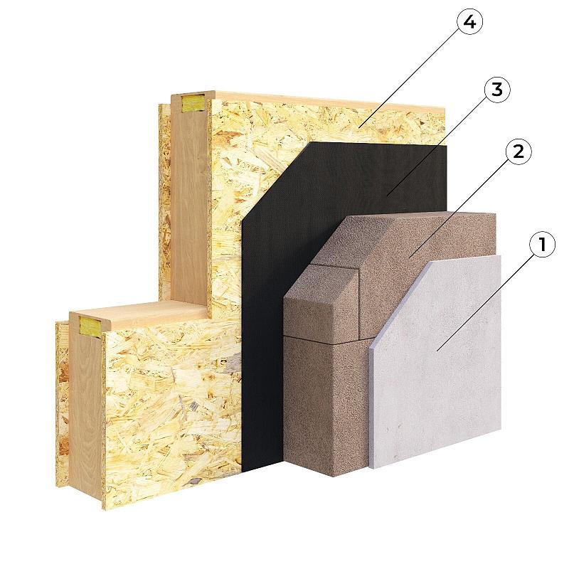 Przekrój ściany od zewnątrz